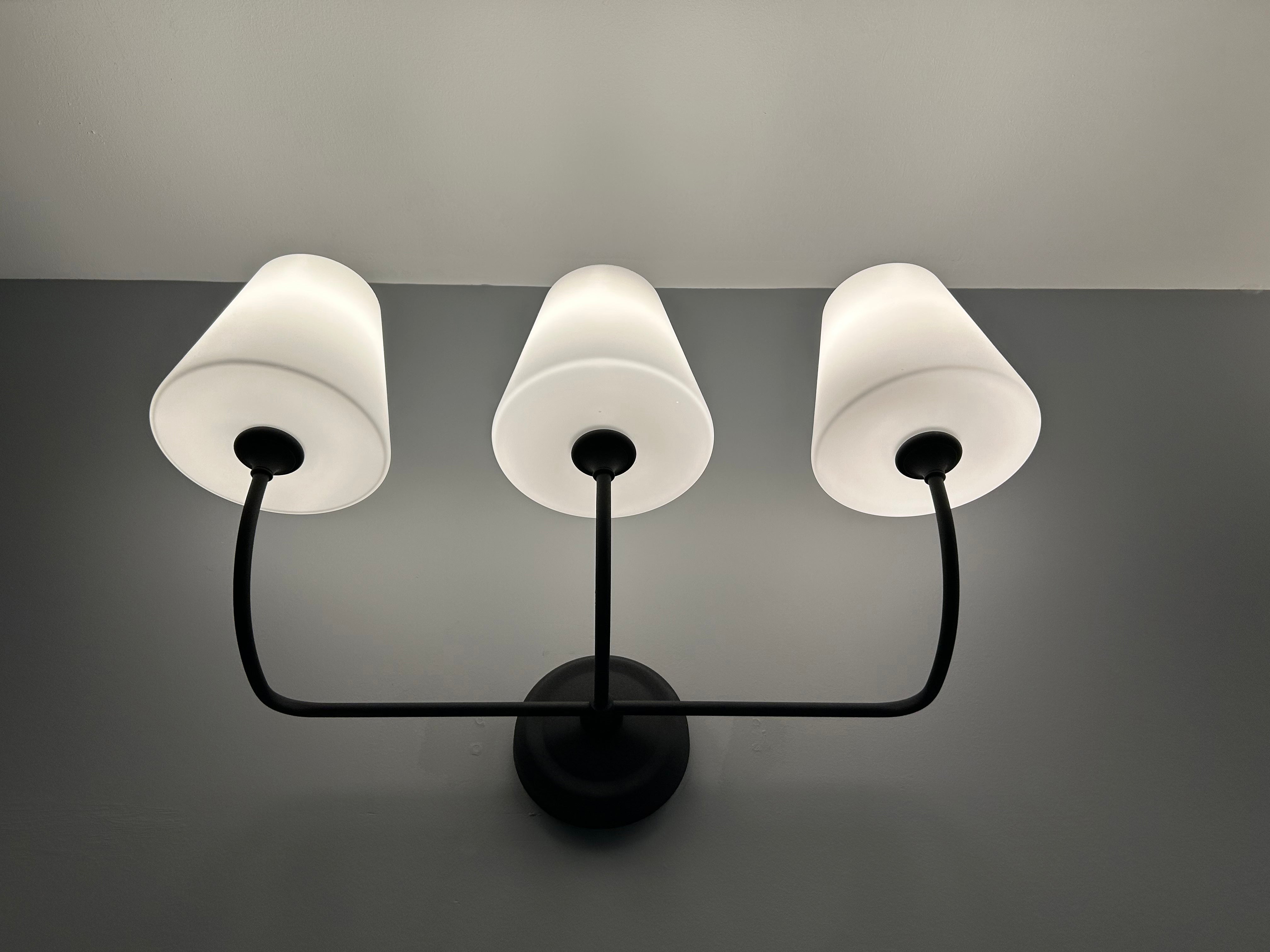 Crystorama Sylvan 2443-OP-BF – 23.25 Inch – 3 Light – Bath Vanity Light – Black Forged – Damp Rated