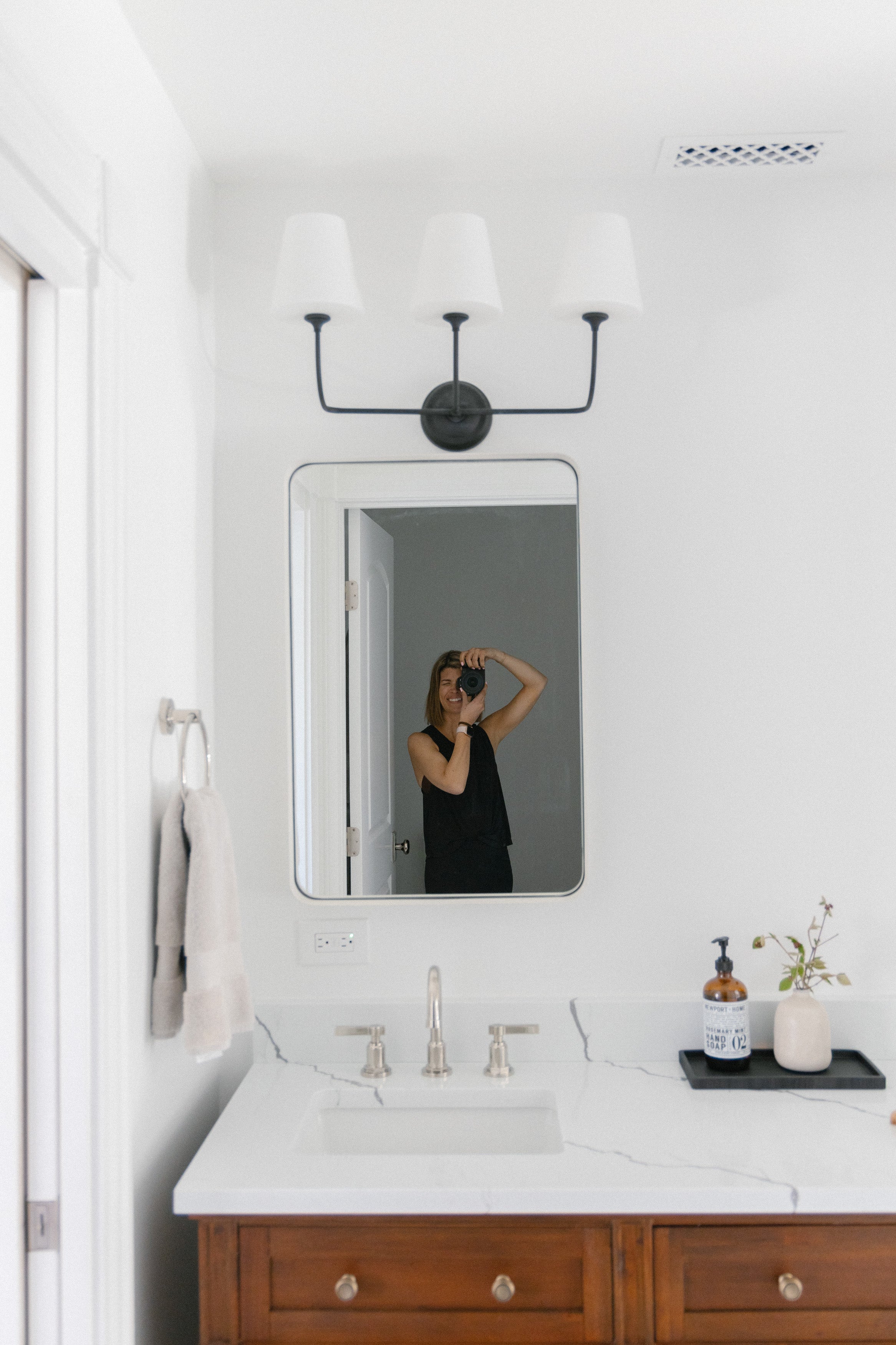 Crystorama Sylvan 2443-OP-BF – 23.25 Inch – 3 Light – Bath Vanity Light – Black Forged – Damp Rated