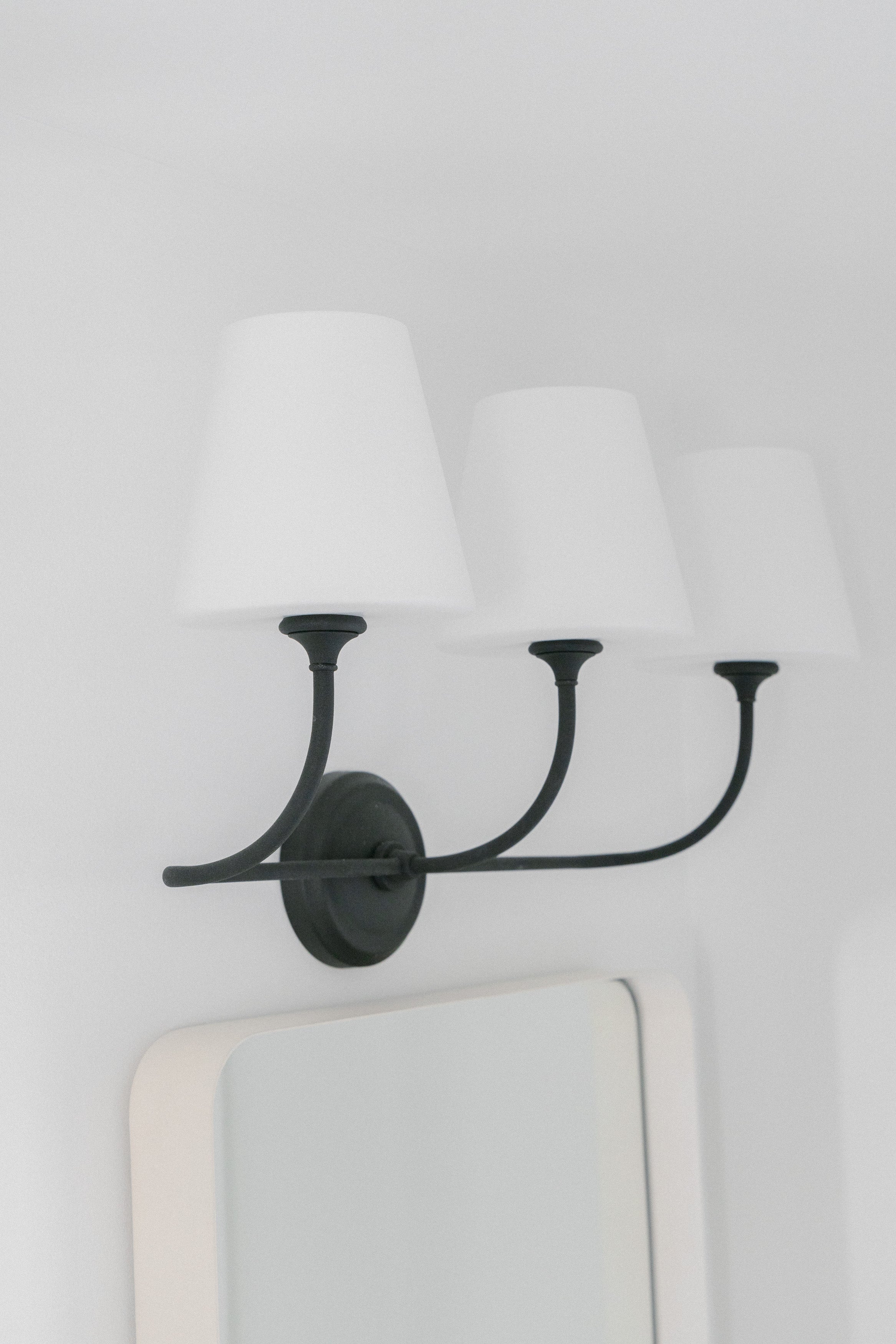 Crystorama Sylvan 2443-OP-BF – 23.25 Inch – 3 Light – Bath Vanity Light – Black Forged – Damp Rated