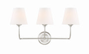 Crystorama Sylvan 2443-OP-BN – 23.25 Inch – 3 Light – Bath Vanity Light – Brushed Nickel – Damp Rated