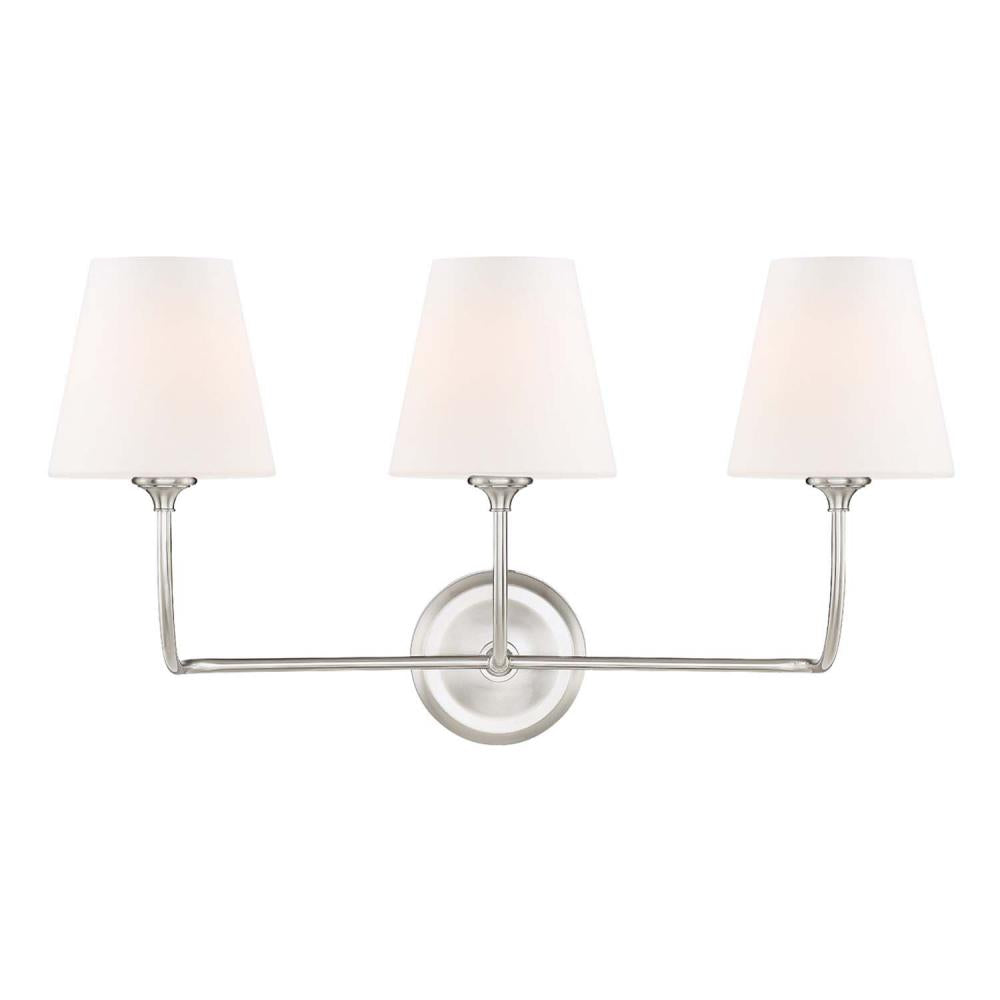 Crystorama SYLVAN 2443-OP-BN Bathroom Fixture Contemporary - Brushed Nickel