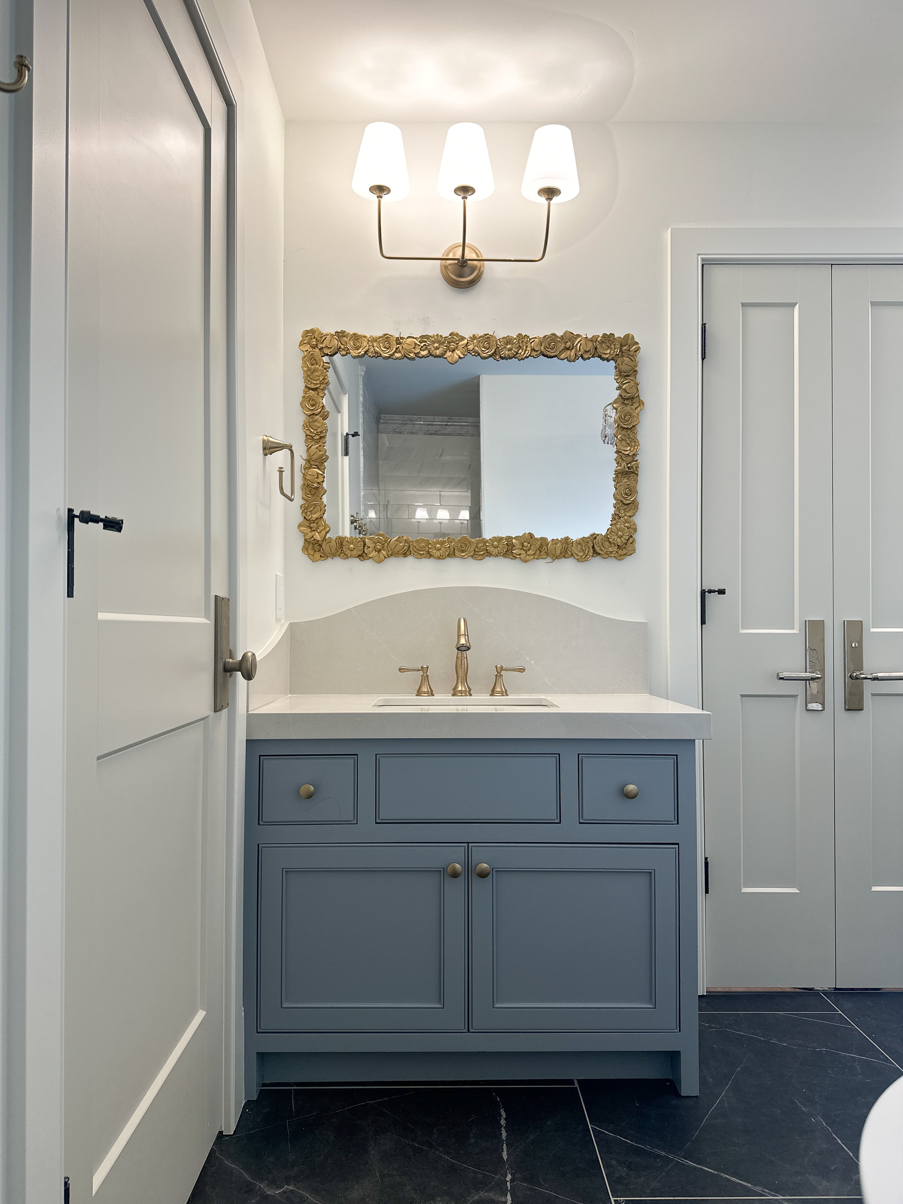 Crystorama Sylvan 2443-OP-VG – 23.25 Inch – 3 Light – Bath Vanity Light – Vibrant Gold – Damp Rated