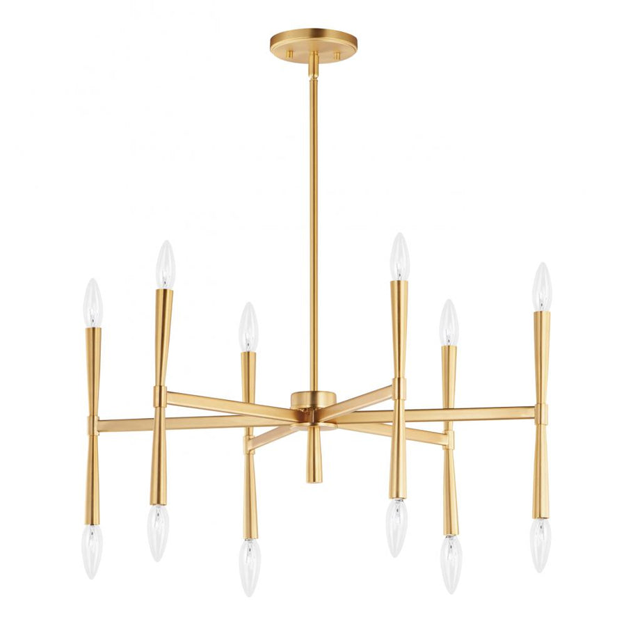 Rome 29.25 Inch Chandelier – Satin Brass