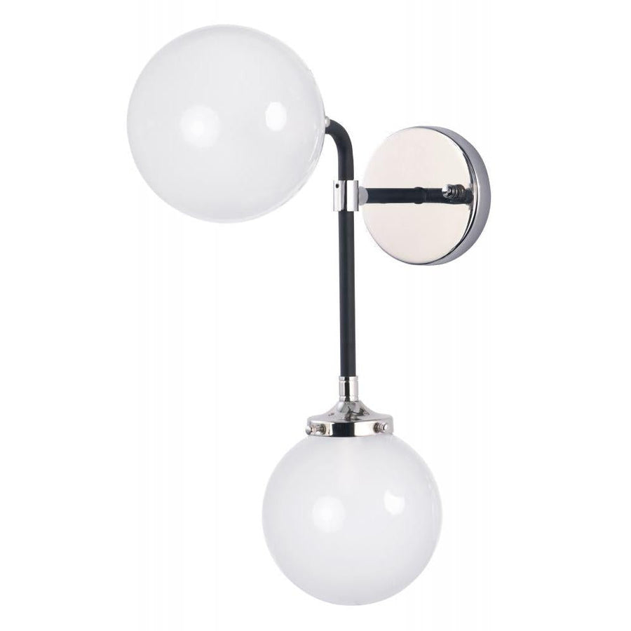 Maxim Lighting 24722WTBKPN Atom 6 Wall Sconce - Black / Polished Nickel