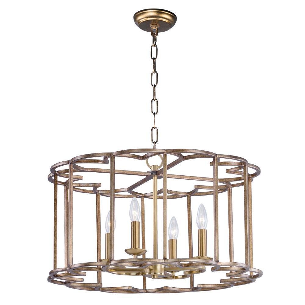 Helix 24 Inch Semi Flush Mount Light – Bronze Fusion