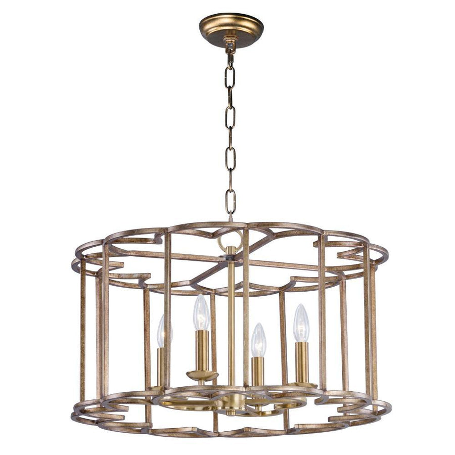 Helix 24 Inch Semi Flush Mount Light – Bronze Fusion