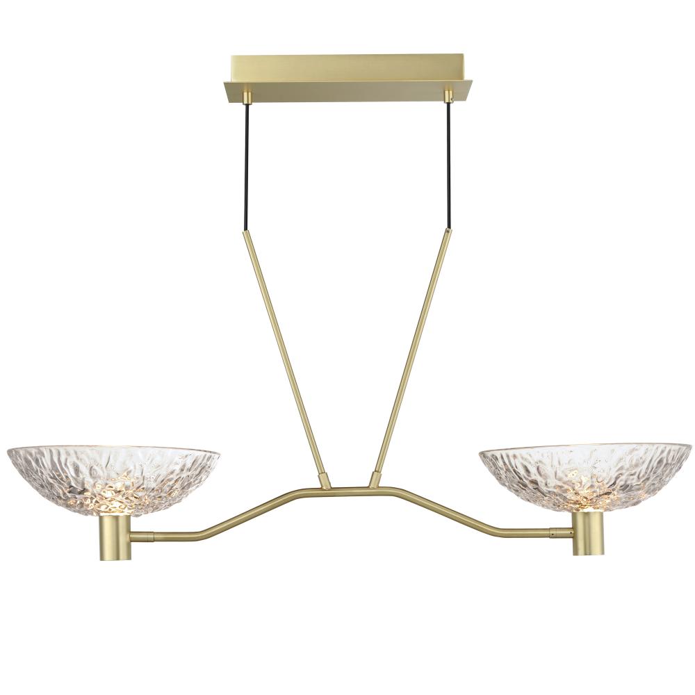 Metropolis 38 Inch Linear Pendant – Satin Brass