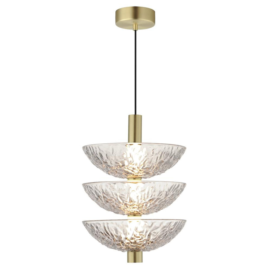Maxim Lighting 24983TCSBR Metropolis 12 Inch Semi Flush Mount Light – Satin Brass