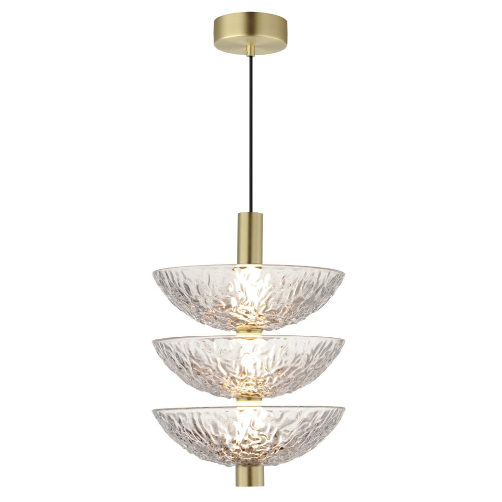Metropolis 12 Inch Semi Flush Mount Light – Satin Brass