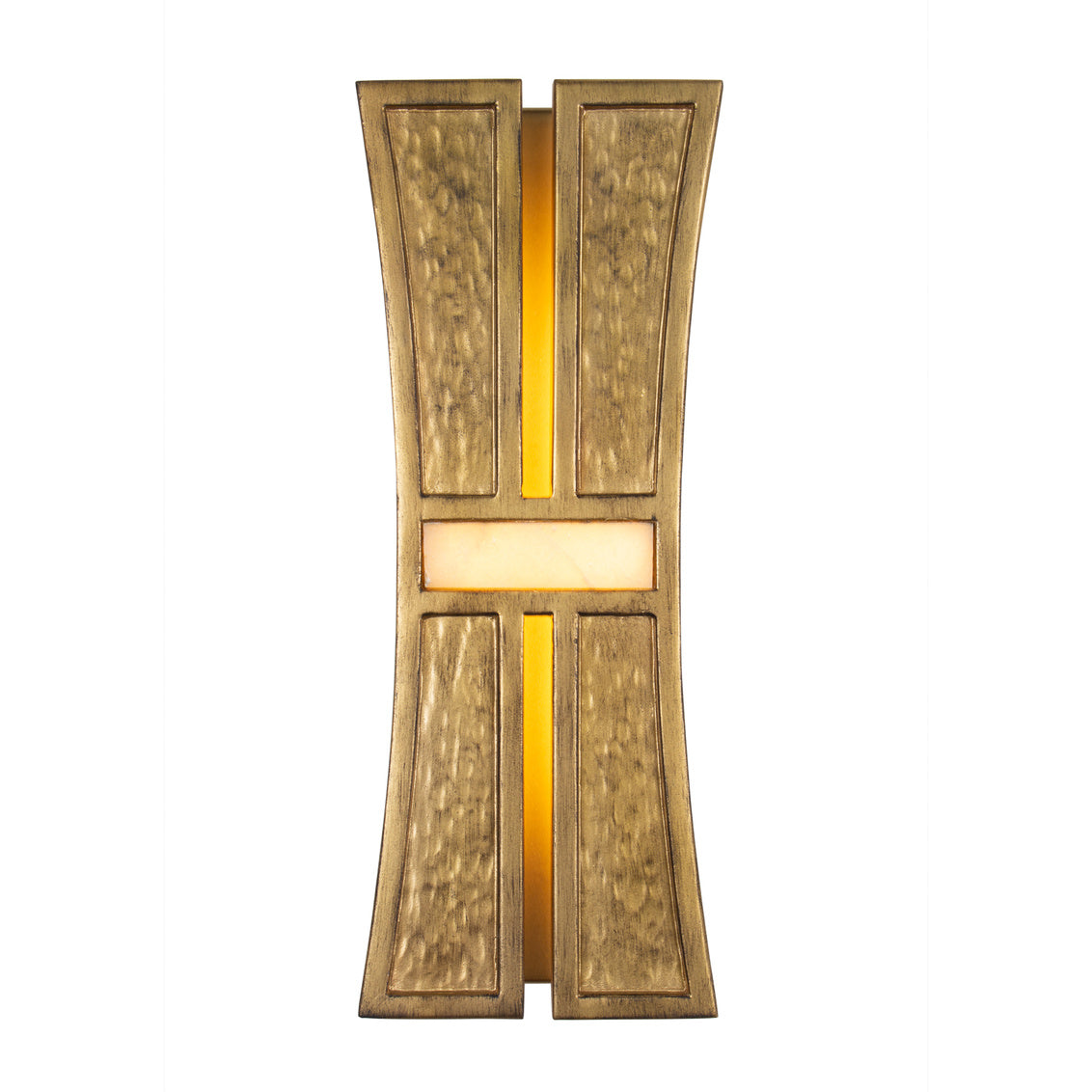 Dos 14-in (7-watt) LED Rustic Gold and Brushed Gold Wall Sconce