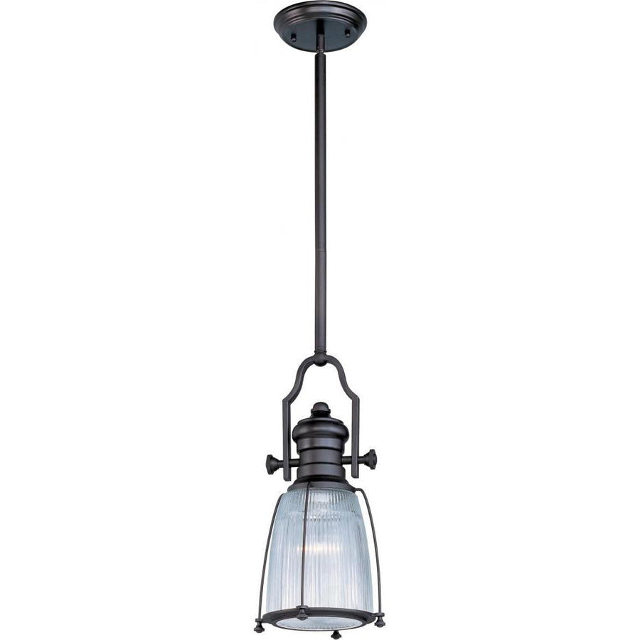 Maxim Lighting 25002CLBZ Hi-Bay 9 Inch Semi Flush Mount Light – Bronze