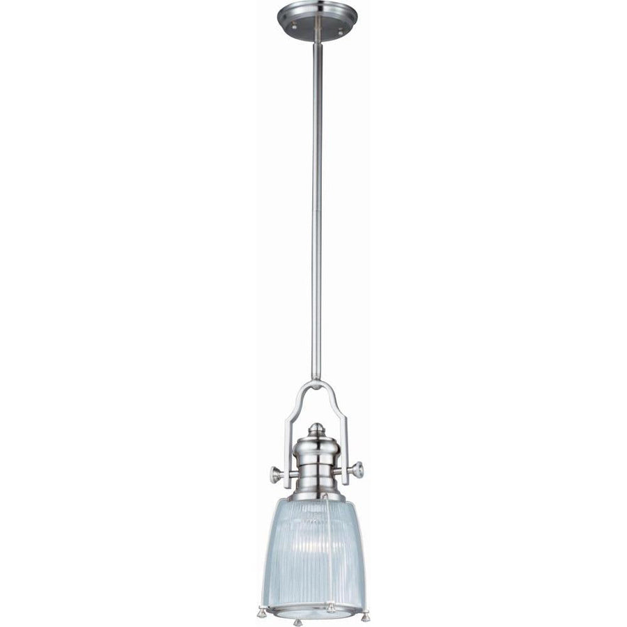 Maxim Lighting 25002CLSN Hi-Bay 9 Inch Semi Flush Mount Light – Satin Nickel