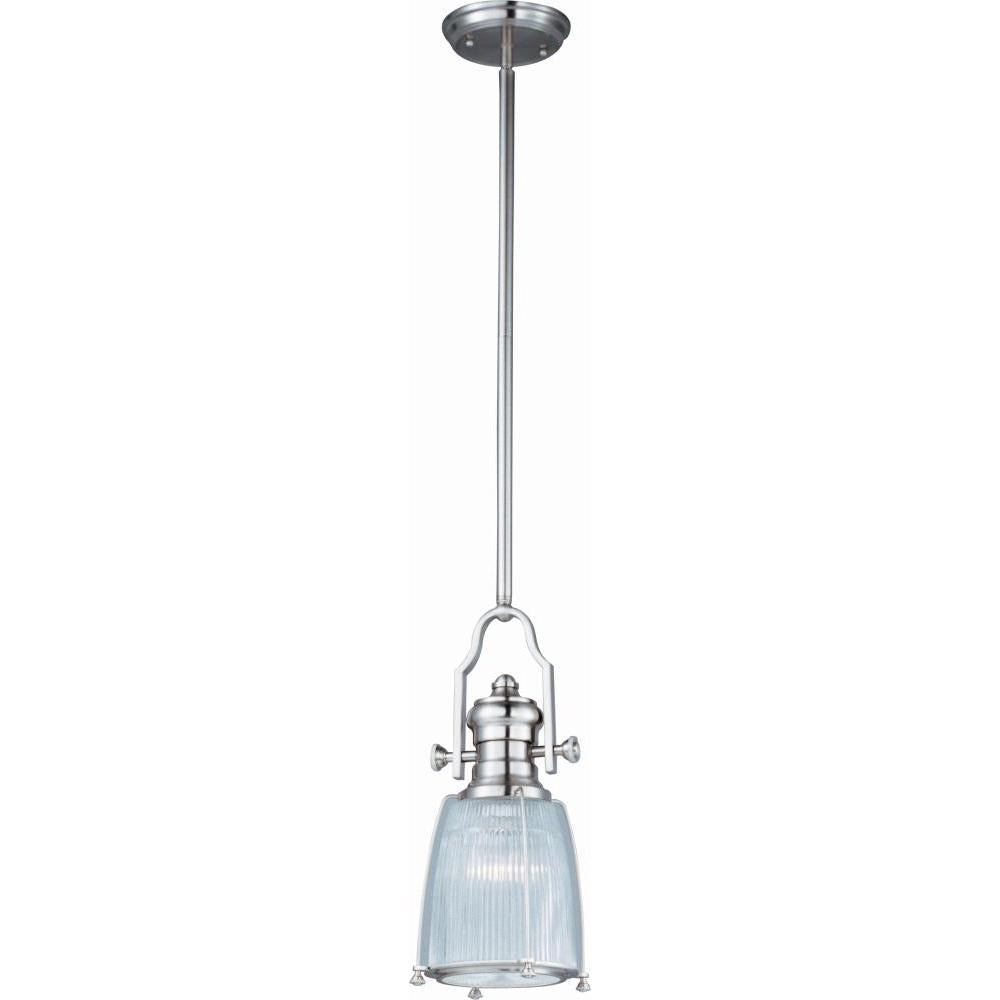 Hi-Bay 9 Inch Semi Flush Mount Light – Satin Nickel