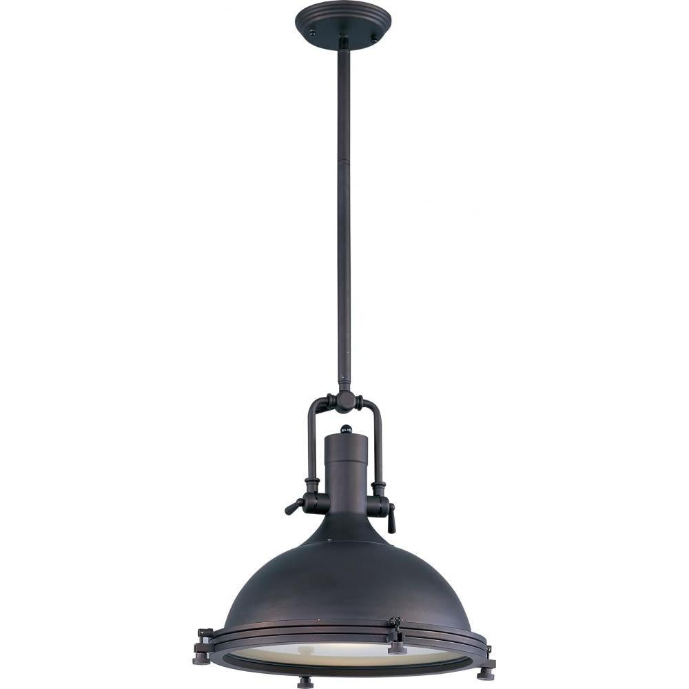 Hi-Bay 17.75 Inch Semi Flush Mount Light – Bronze