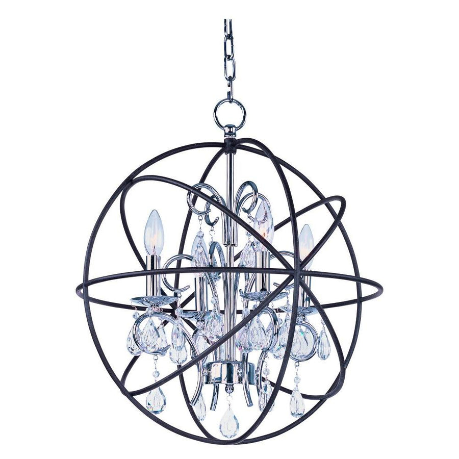Maxim Lighting 25142ARPN Orbit 19 Inch Semi Flush Mount Light – Anthracite / Polished Nickel