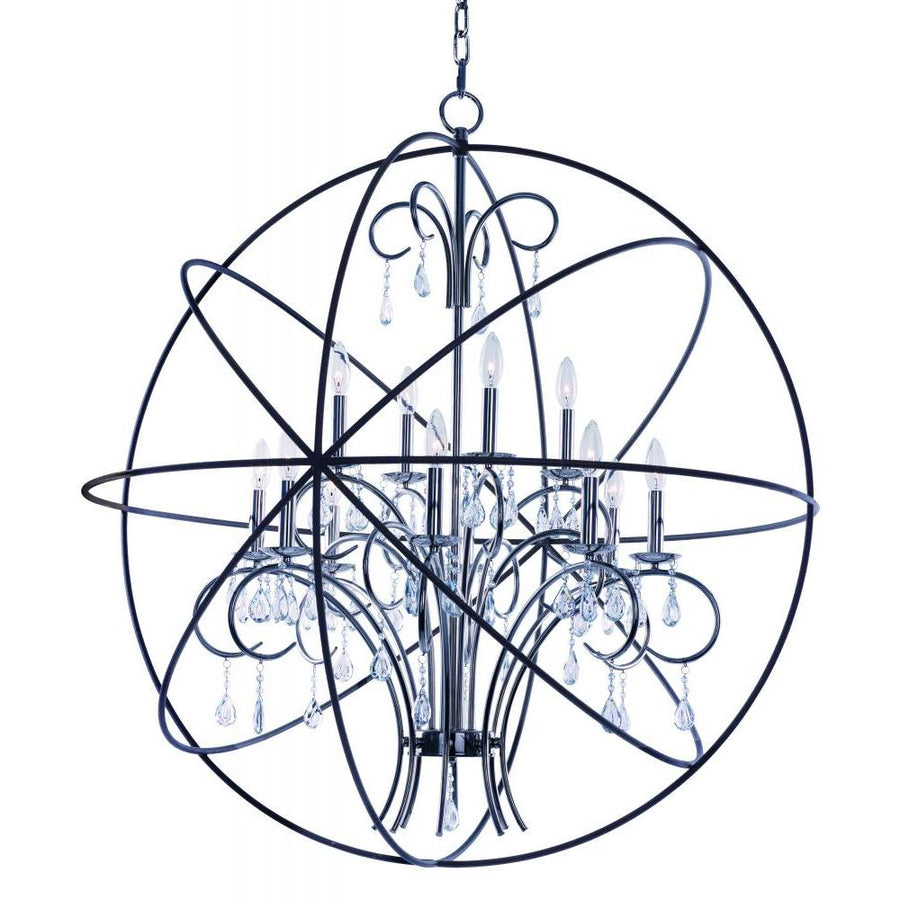 Maxim Lighting 25147ARPN Orbit 40 Inch Semi Flush Mount Light – Anthracite / Polished Nickel
