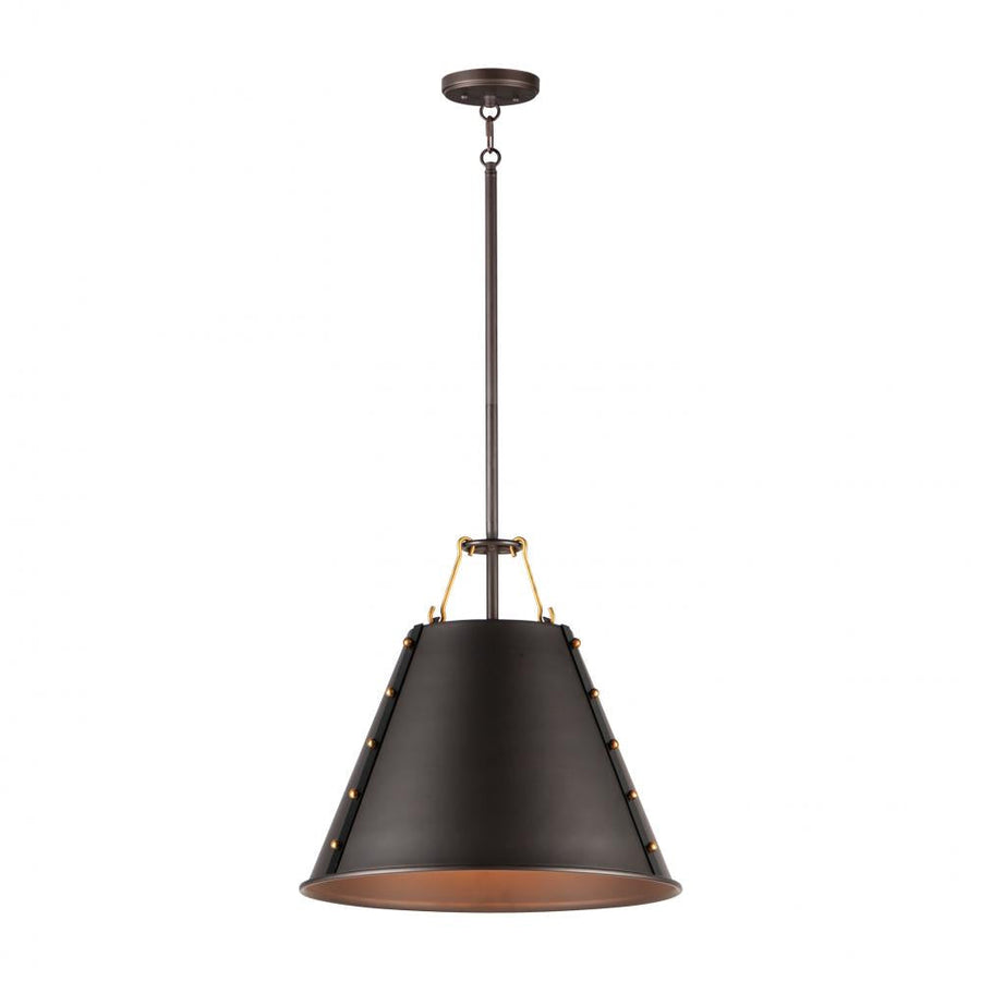 Maxim Lighting 25162OIAB Trestle 14 Inch Semi Flush Mount Light – Oil Rubbed Bronze / Antique Brass
