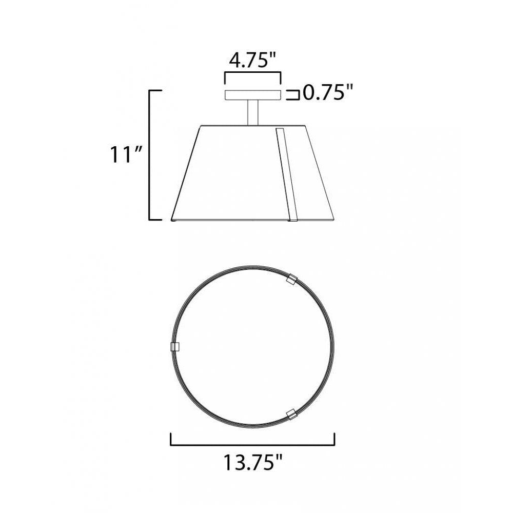 Maxim Lighting CARLO 25170DBZHR Semi Flush Mt Traditional - Brass