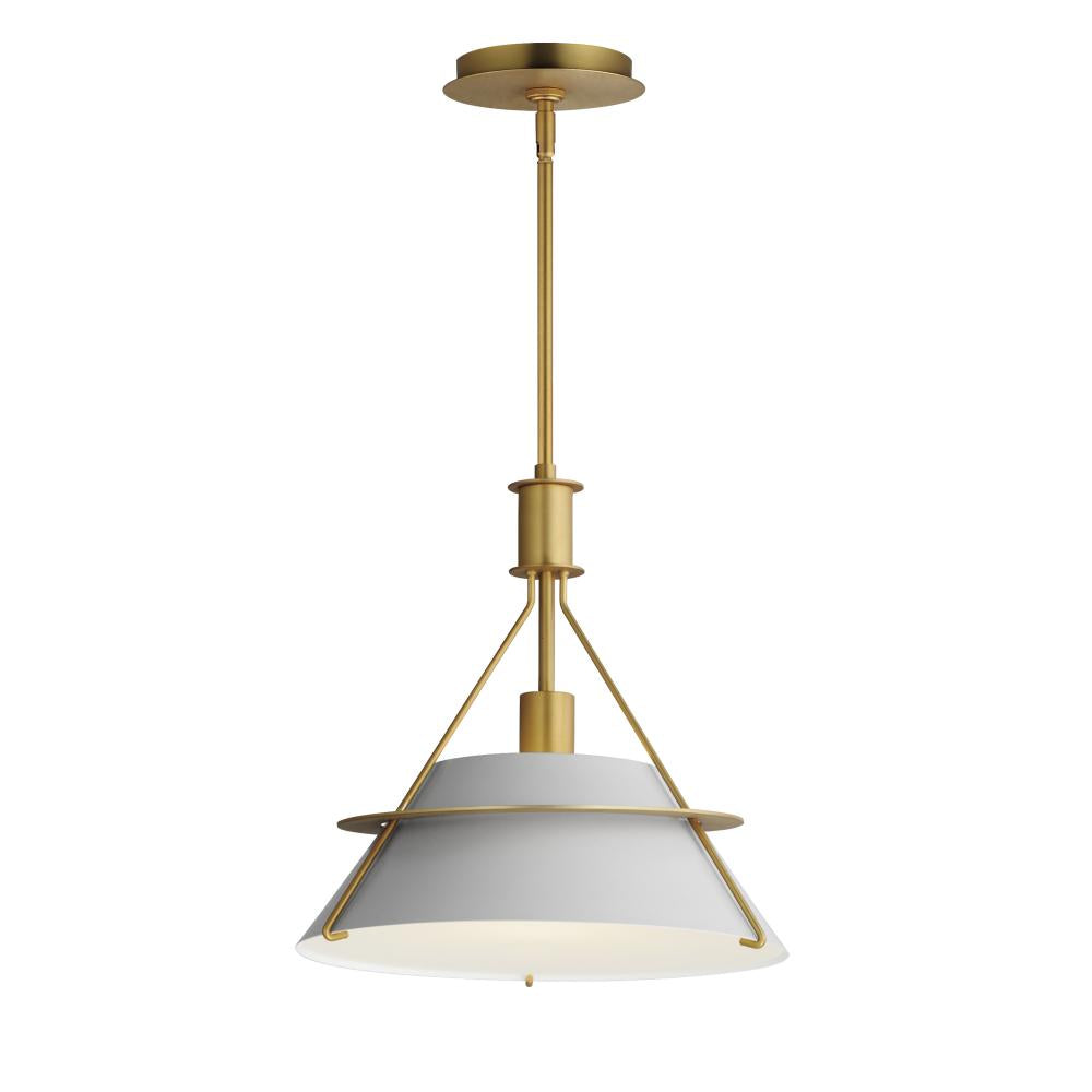 Lucas 14.5 Inch Semi Flush Mount Light – Natural Aged Brass
