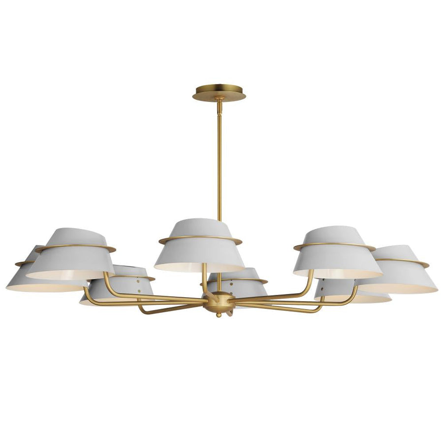 Lucas 47.75 Inch Chandelier – Natural Aged Brass