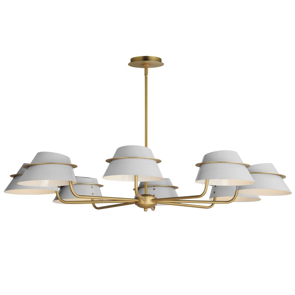 Lucas 47.75 Inch Chandelier – Natural Aged Brass