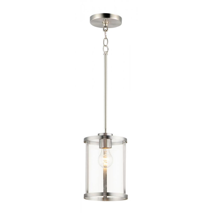 Maxim Lighting 25252CLSN Sentinel 6.75 Inch Semi Flush Mount Light – Satin Nickel