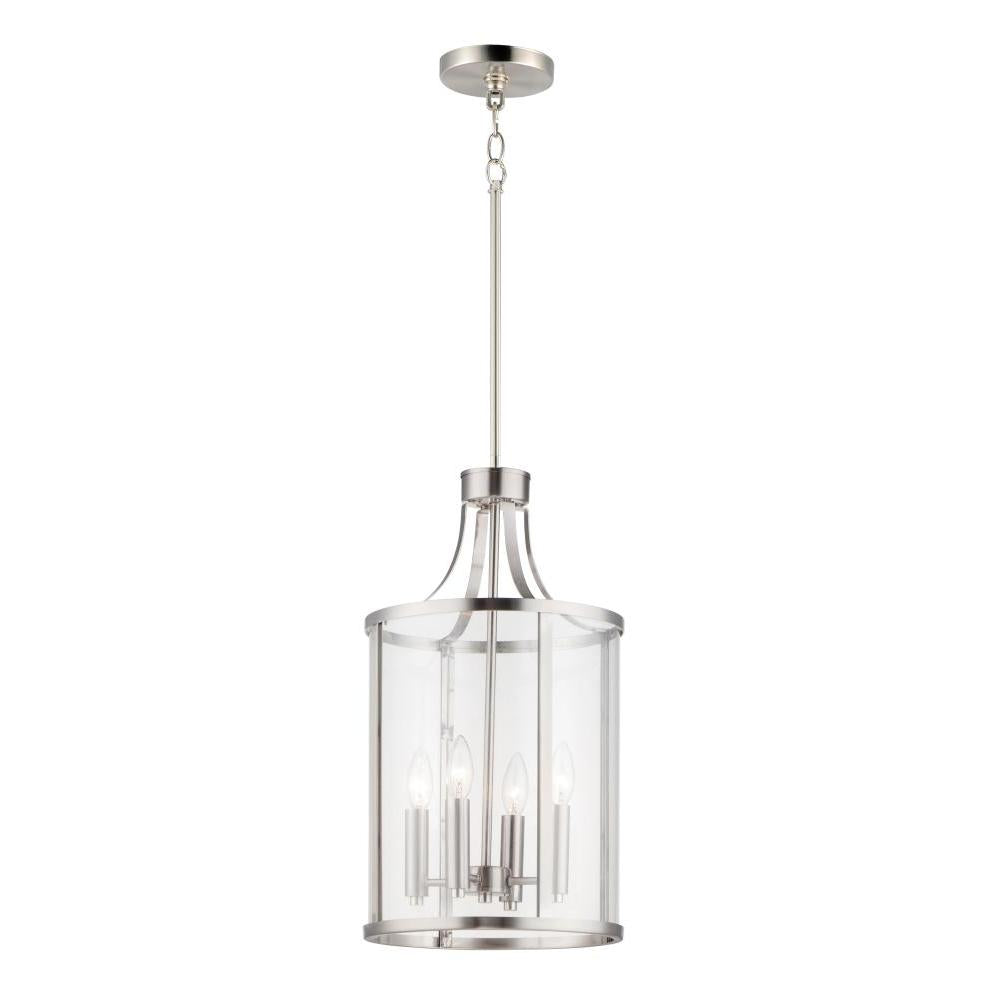 Sentinel 12 Inch Semi Flush Mount Light – Satin Nickel
