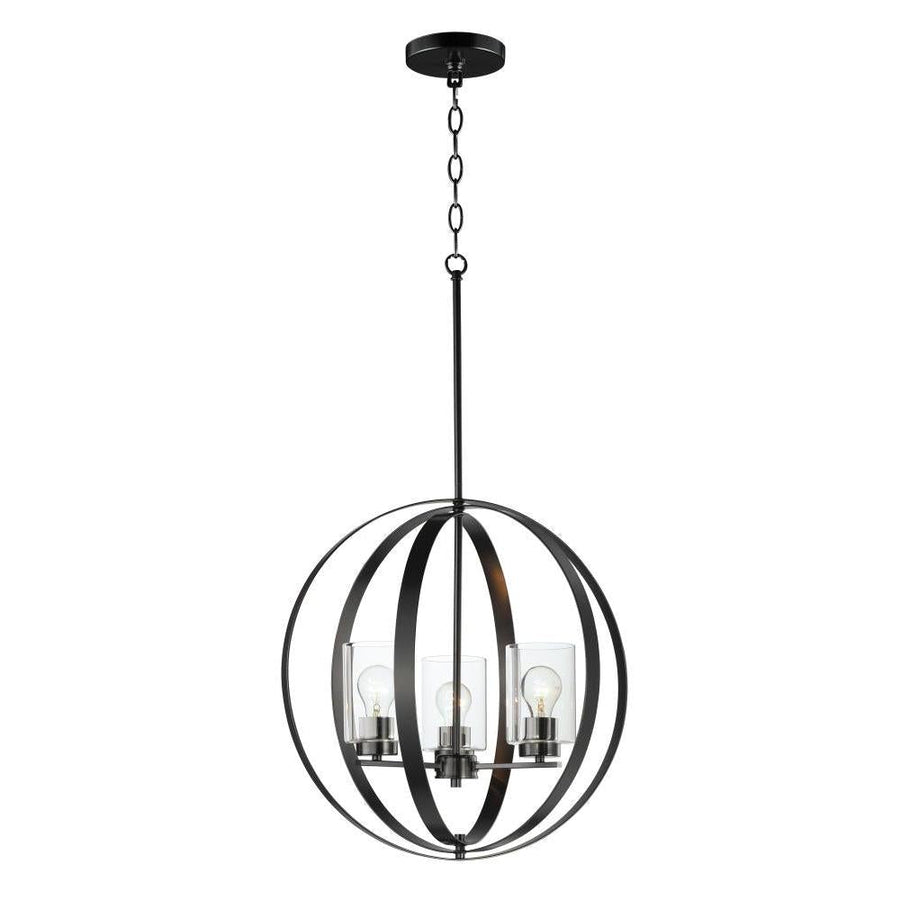 Maxim Lighting 25254CLBK Sentinel 20.75 Inch Semi Flush Mount Light – Black