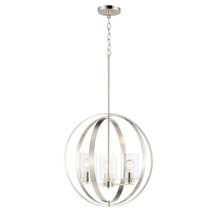 Maxim Lighting 25254CLSN Sentinel 20.75 Inch Semi Flush Mount Light – Satin Nickel
