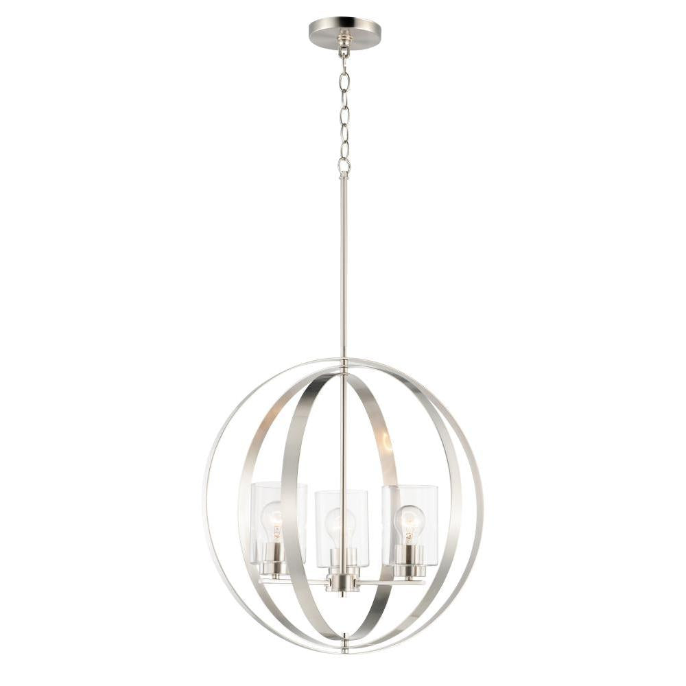 Sentinel 20.75 Inch Semi Flush Mount Light – Satin Nickel