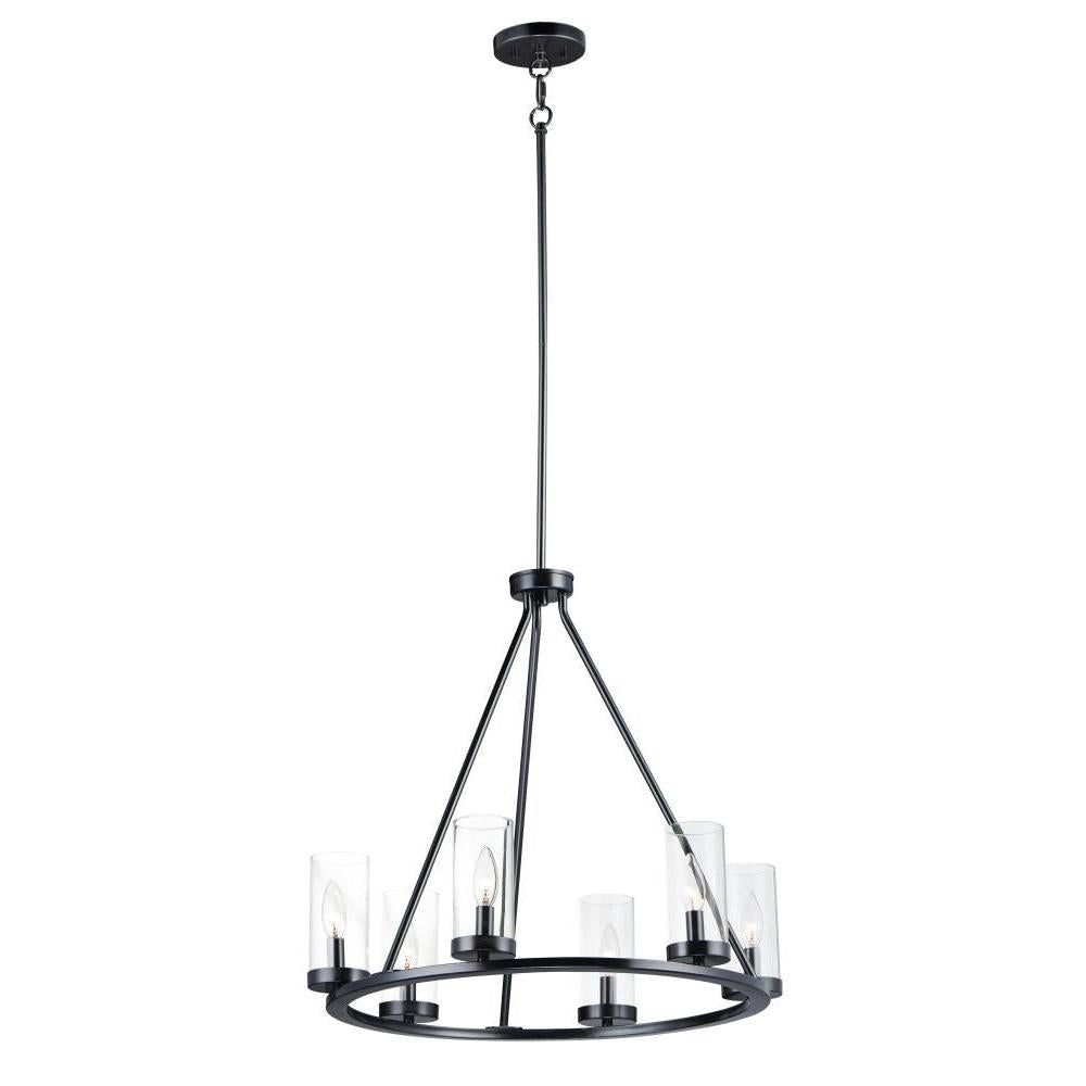Sentinel 24 Inch Semi Flush Mount Light – Black