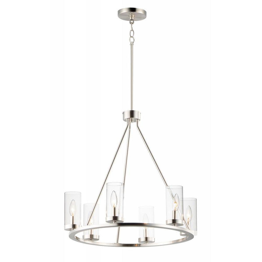 Sentinel 24 Inch Semi Flush Mount Light – Satin Nickel