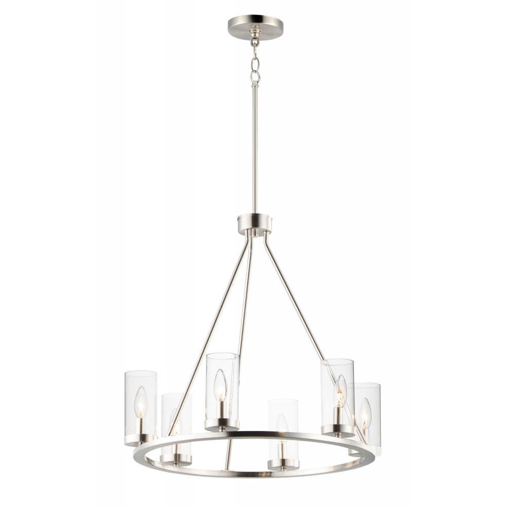 Sentinel 24 Inch Semi Flush Mount Light – Satin Nickel