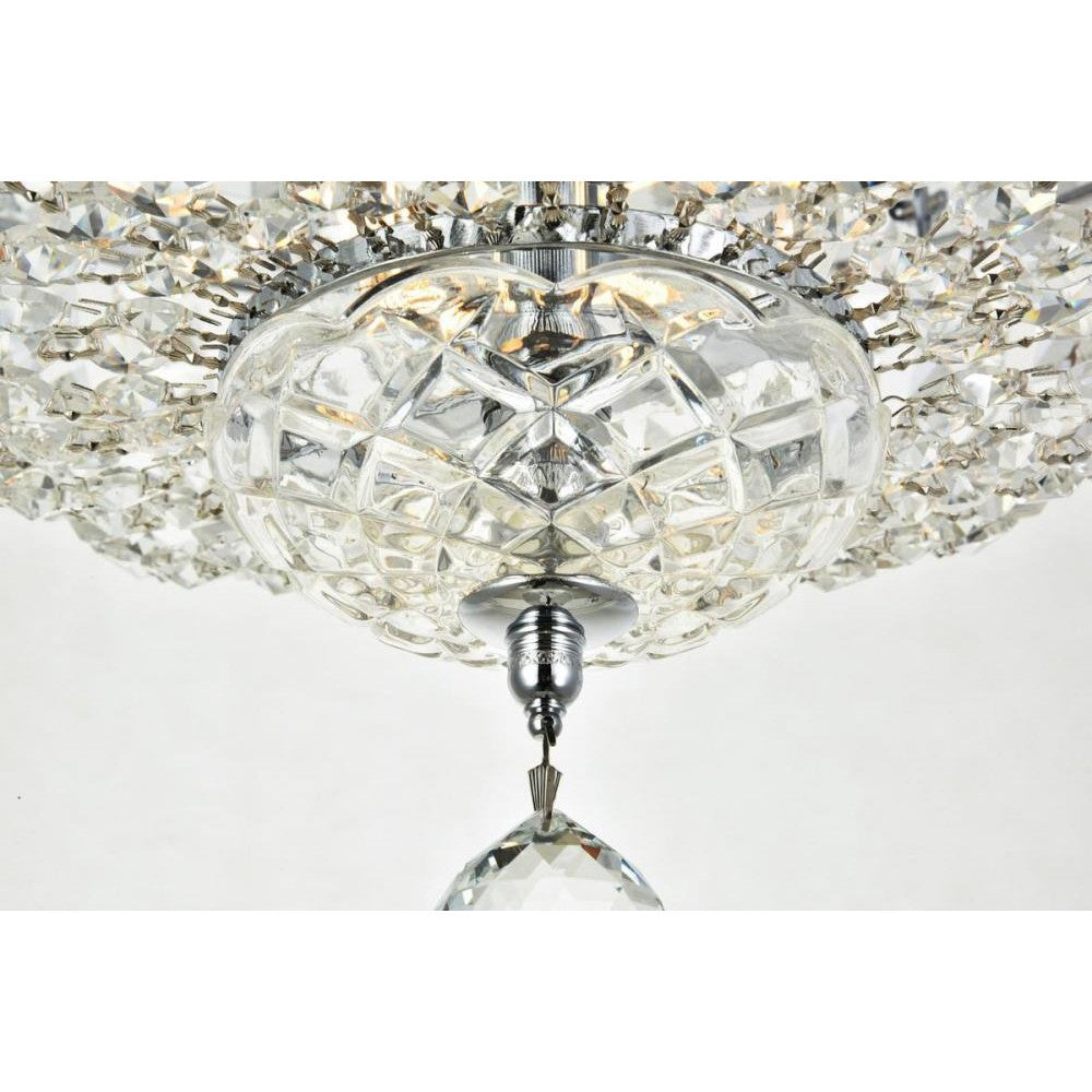 Elegant Lighting TRANQUIL V2528F16C/RC Flush Mount Transitional - Chrome