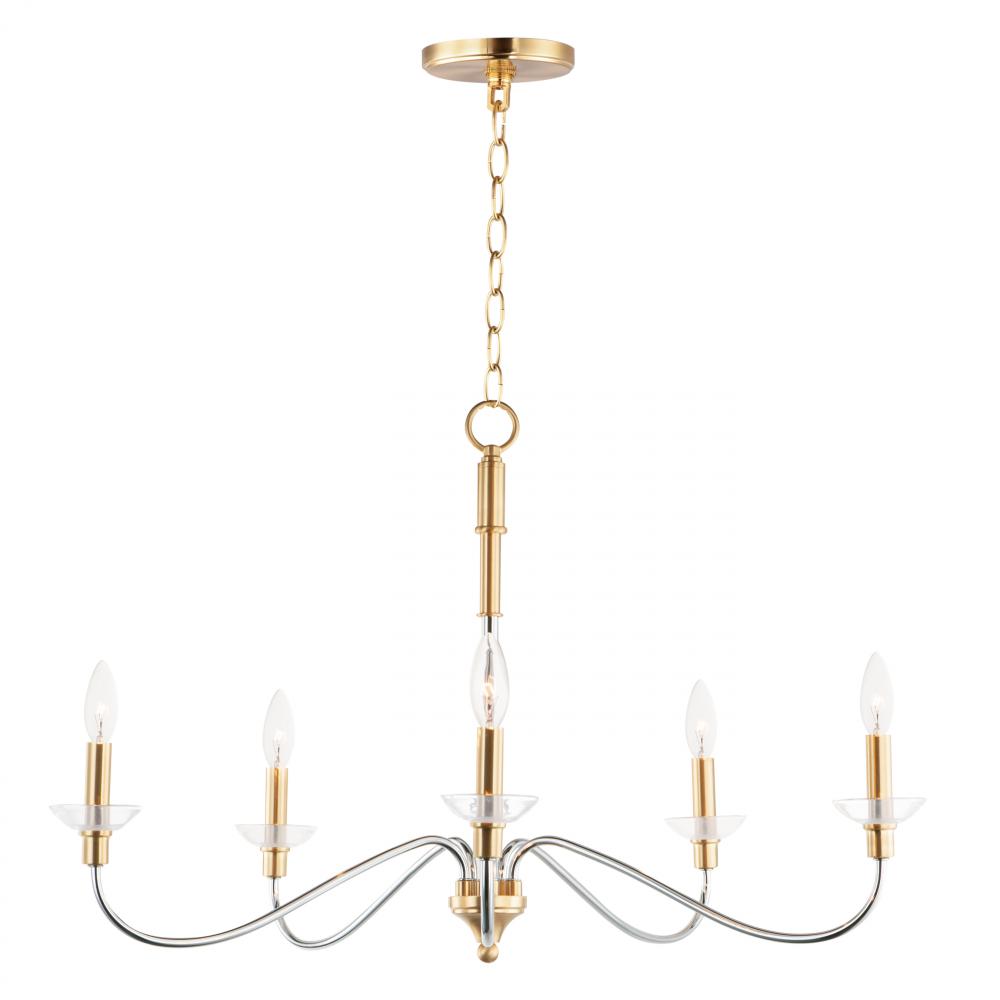 Maxim Lighting CLARION 25375CLPCSBR Chandelier Traditional - Brass