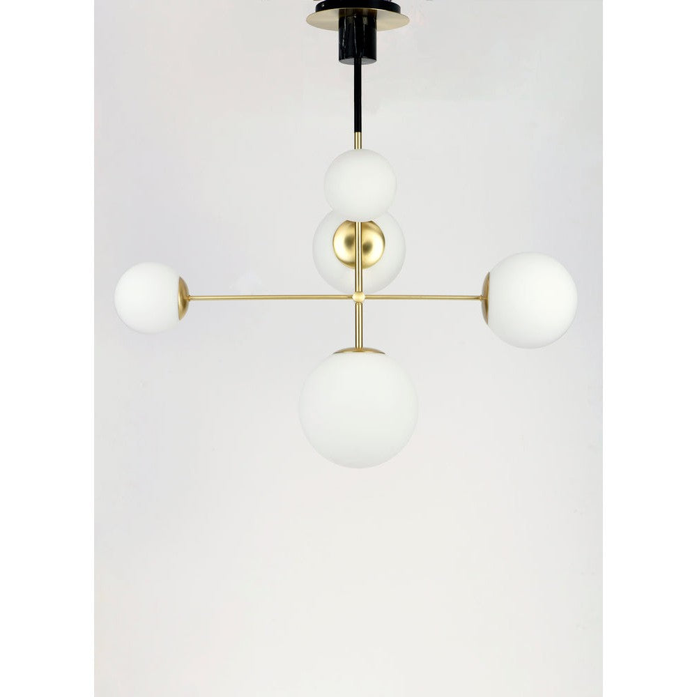 Maxim Lighting VESPER 26037SWSBRBK Pendant Mid Century Modern - Black