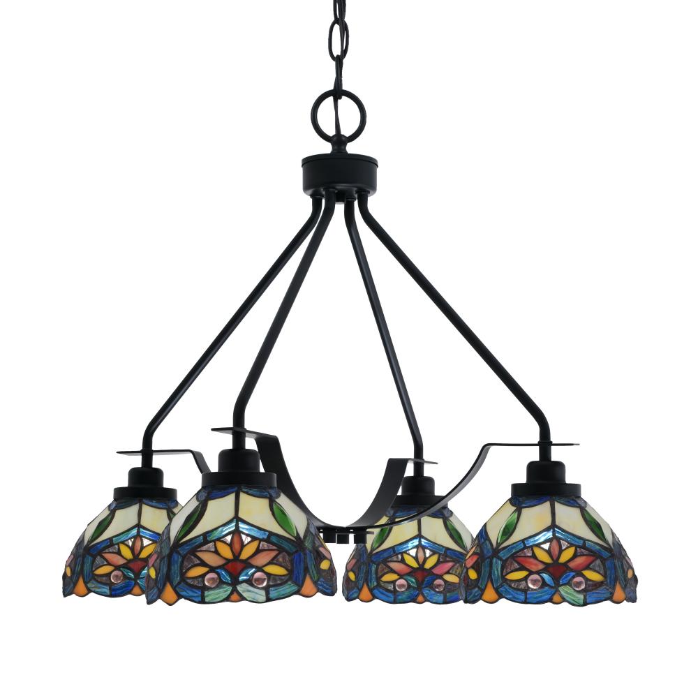 Toltec Company ODYSSEY 2604-MB-9425 Chandelier - Black