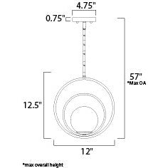 Maxim Lighting CORONET 26052SWSBR Pendant Transitional - Brass