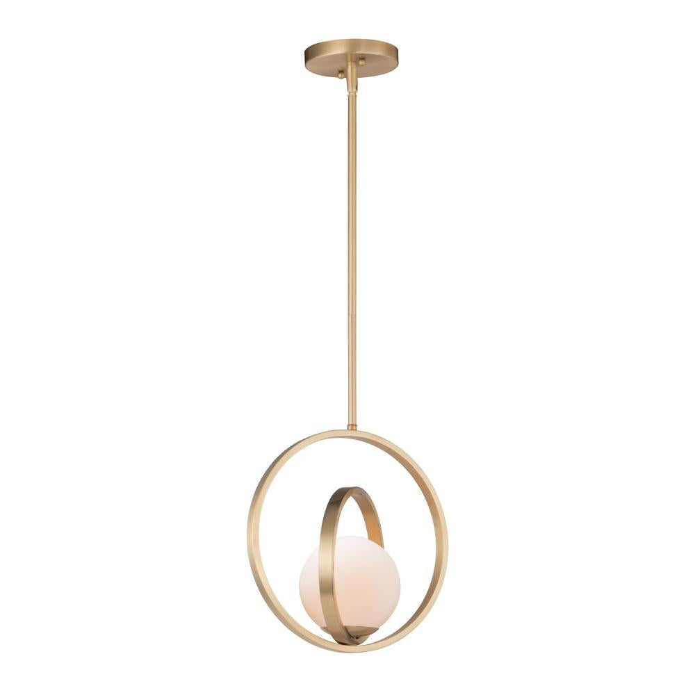 Coronet 12 Inch Semi Flush Mount Light – Satin Brass
