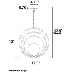 Maxim Lighting CORONET 26054SWSBR Pendant Transitional - Brass