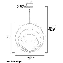 Maxim Lighting CORONET 26056SWSBR Pendant Transitional - Brass