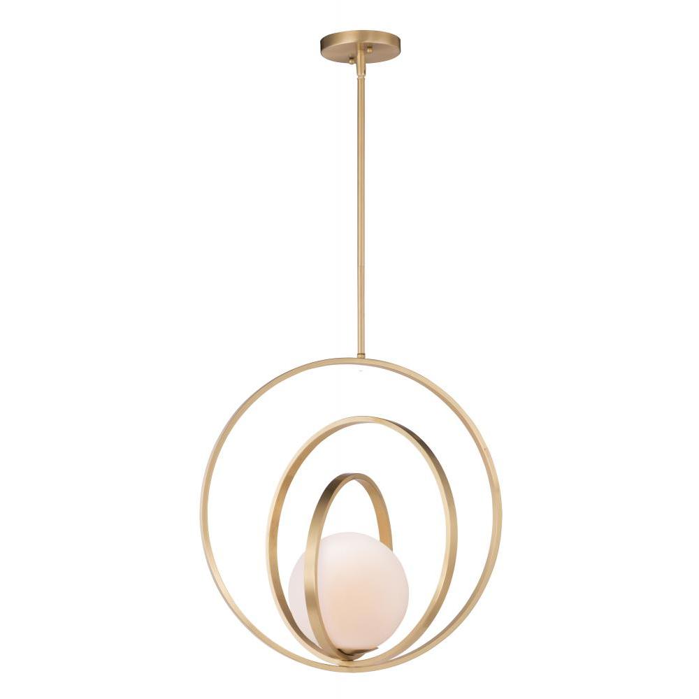 Coronet 20.5 Inch Semi Flush Mount Light – Satin Brass