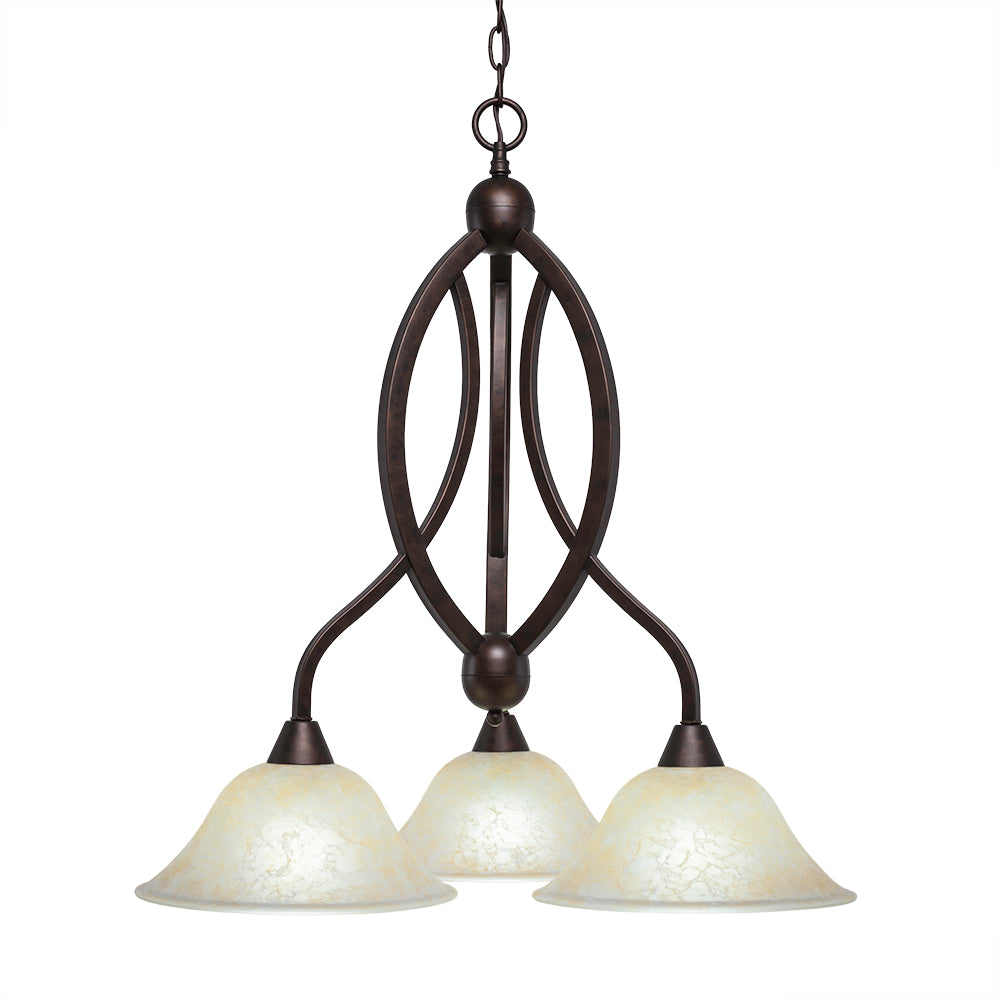 Toltec Company BOW 263-BRZ-513 Chandelier Tiffany - Bronze