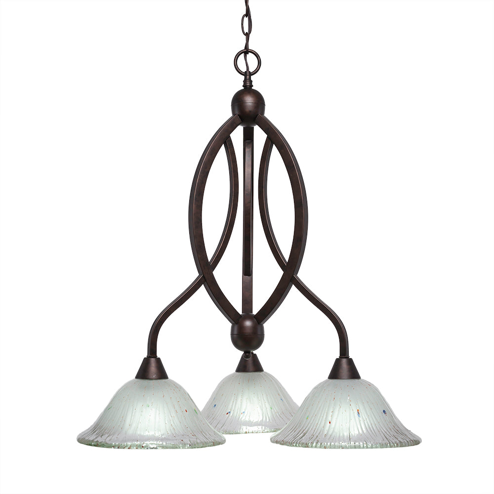 Toltec Company BOW 263-BRZ-731 Chandelier Tiffany - Bronze