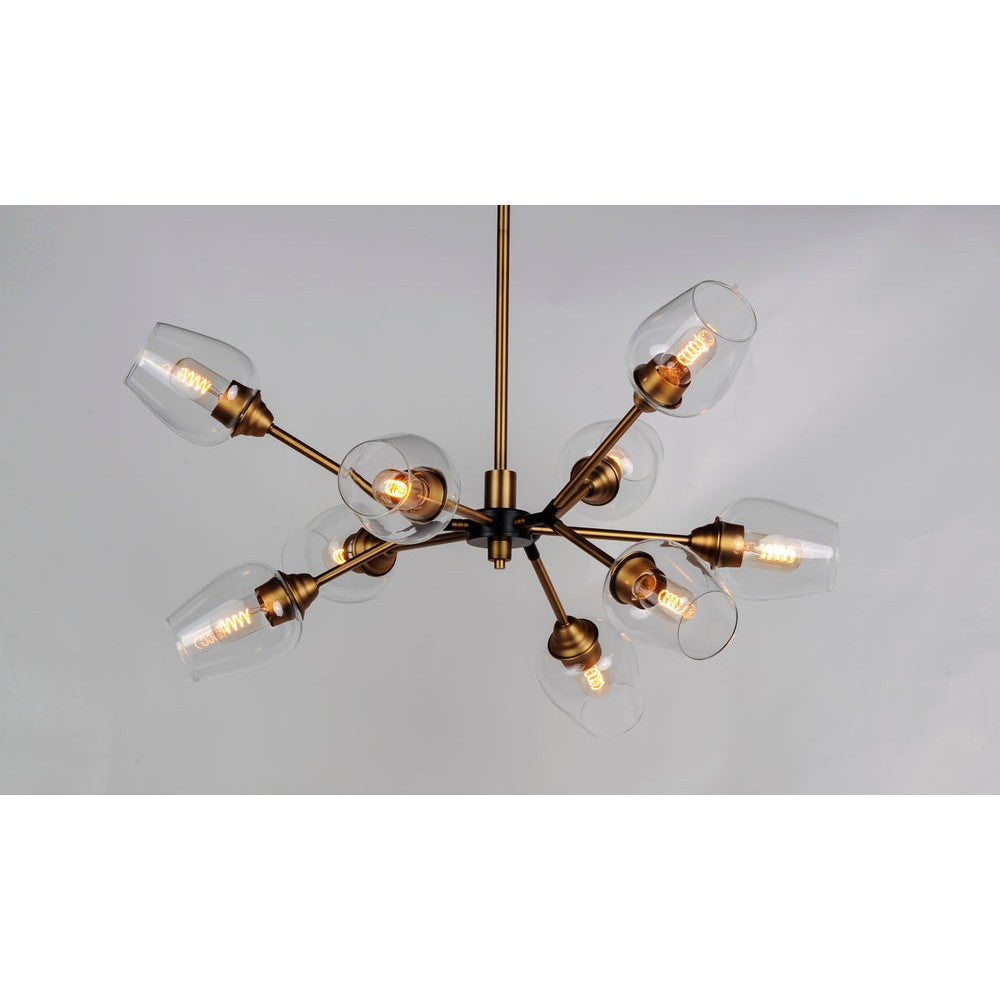 Maxim Lighting SAVVY 26345CLABBK Chandelier Traditional - Antique Brass