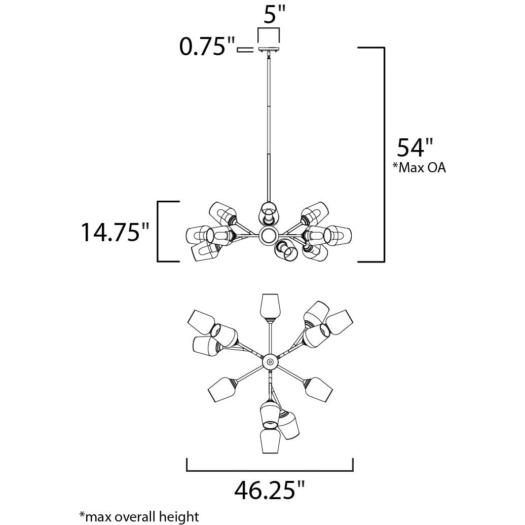 Maxim Lighting SAVVY 26347CLABBK Chandelier Traditional - Antique Brass