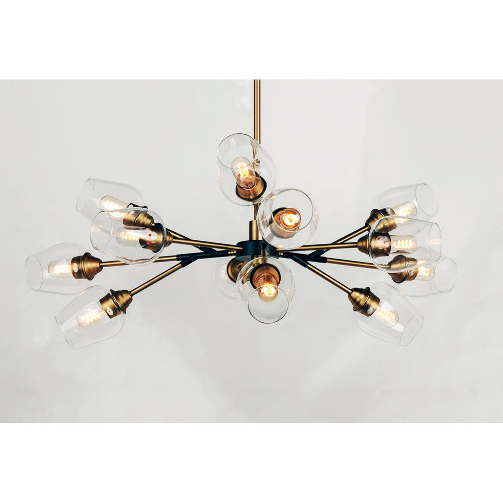 Maxim Lighting SAVVY 26347CLABBK Chandelier Traditional - Antique Brass