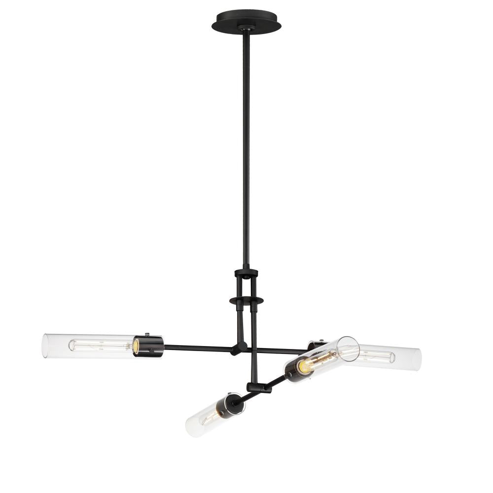 Equilibrium 36 Inch Semi Flush Mount Light – Black