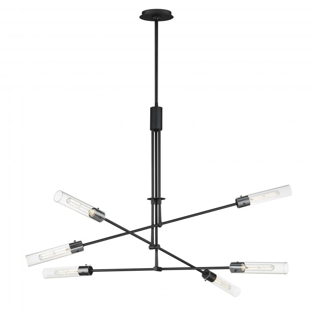 Equilibrium 51.75 Inch 6 Light Pendant – Black
