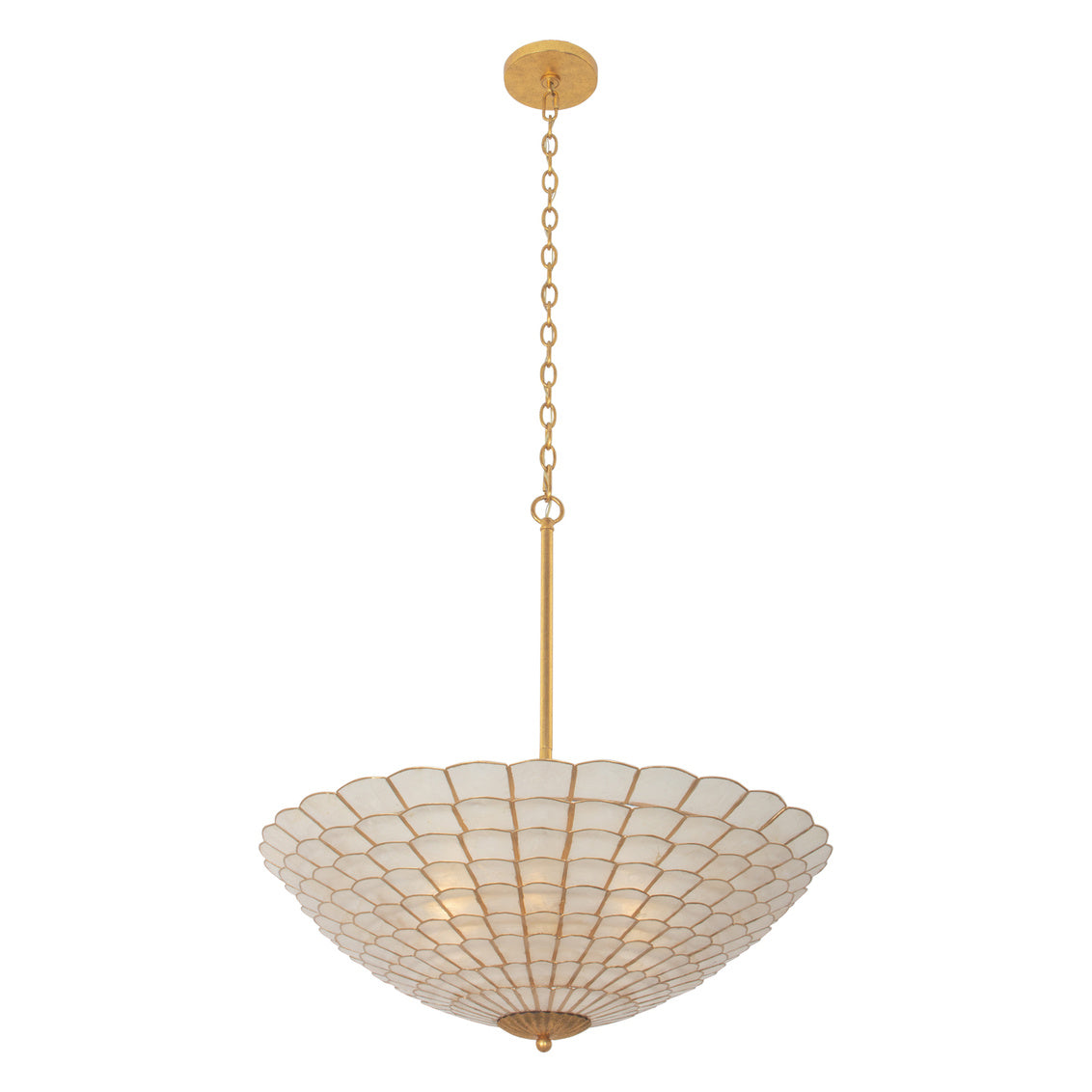 Samal 27.25-in 6 Light (40-watt) Oxidized Gold Leaf Convertible Semi-Flush Chandelier
